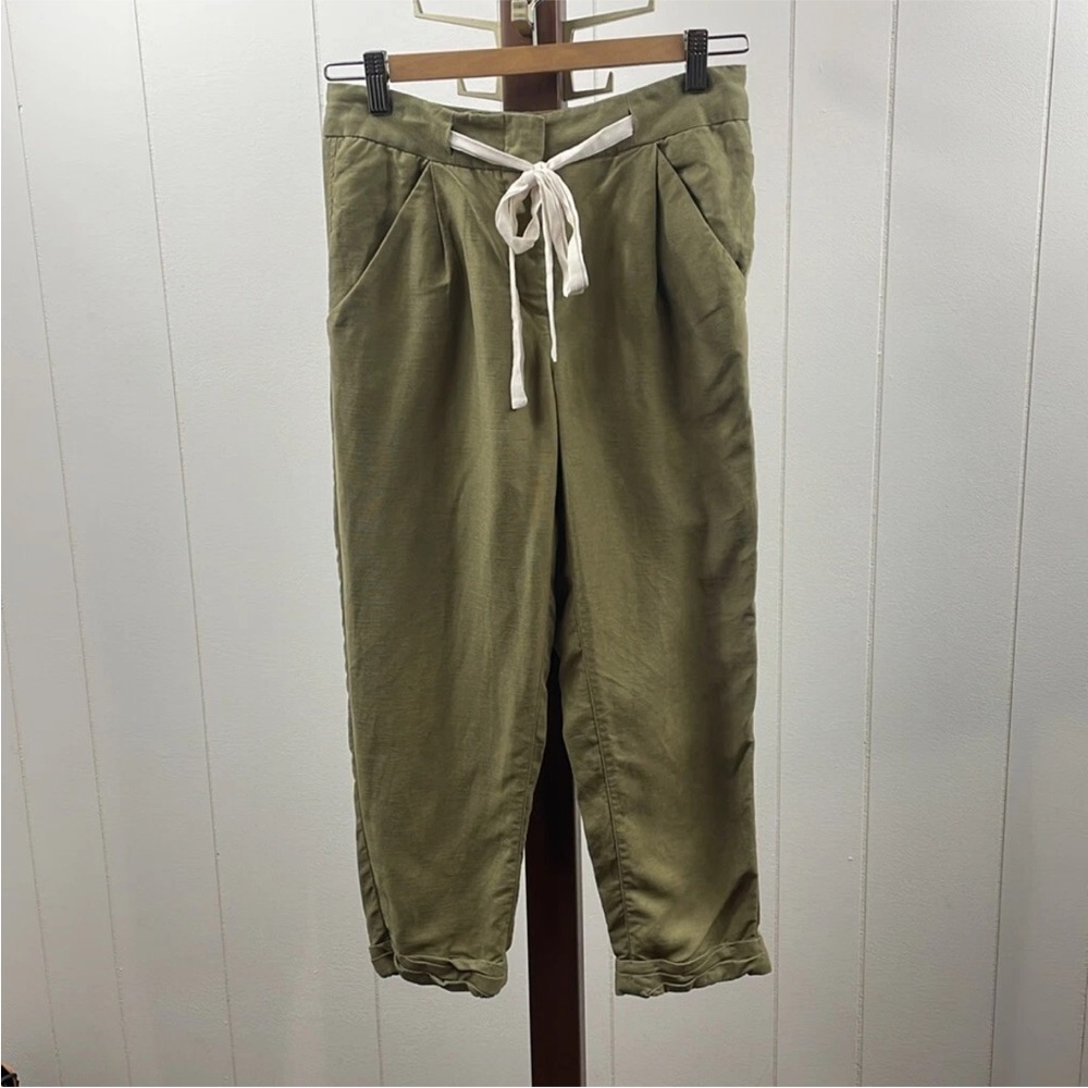 Women's size 00 Wilfred Olive Green Allant Linen Blend
